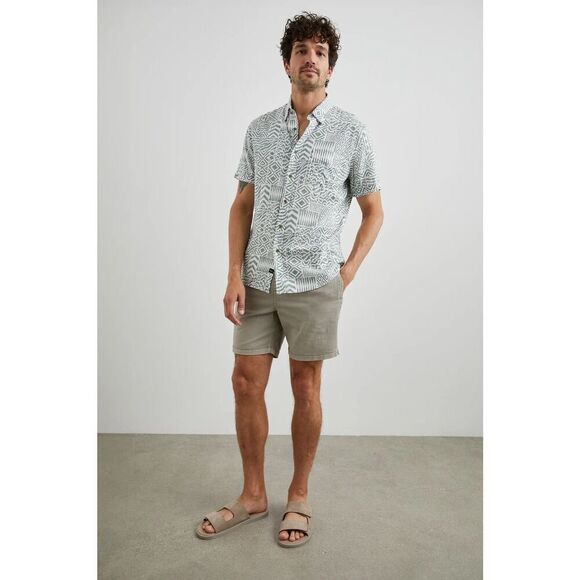 Rails Carson Block-Print Short-Sleeve Shirt Bambu Block Kalamata Mens XXL NWT - Picture 2 of 8